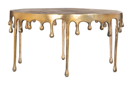 Drip Coffee Table Antique Brass