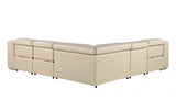 DivanItalia 1116 5-Piece  3-Power Reclining Italian Leather Sectional in BEIGE