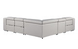 DivanItalia 1116 5-Piece 3-Power Reclining Italian Leather Sectional in LIGHT GREY