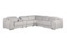 DivanItalia 1116 6-Piece  3-Power Reclining Italian Leather Sectional in LIGHT GREY