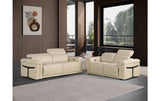 DivanItalia Top Grain Power Reclining Italian Leather Sofa + Love