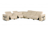 DivanItalia 1126 7-Piece 4-Power Reclining Italian Leather Sectional