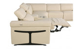 DivanItalia 1126 8-Piece 3-Power Reclining Italian Leather Sectional