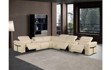 DivanItalia 1126 8-Piece 3-Power Reclining Italian Leather Sectional