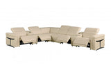 DivanItalia 1126 8-Piece  4-Power Reclining Italian Leather Sectional