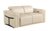 DivanItalia Top Grain Power Reclining Italian Leather Sofa + Love