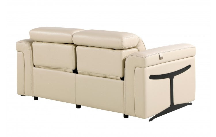 DivanItalia Top Grain Power Reclining Italian Leather Sofa + Love