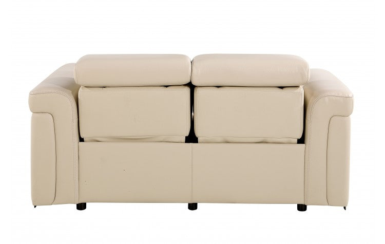 DivanItalia Top Grain Power Reclining Italian Leather Sofa + Love