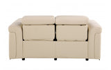 DivanItalia Top Grain Power Reclining Italian Leather Sofa + Love