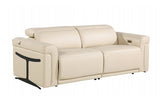 DivanItalia Top Grain Power Reclining Italian Leather Sofa + Love