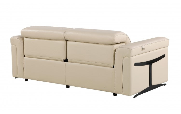 DivanItalia Top Grain Power Reclining Italian Leather Sofa + Love