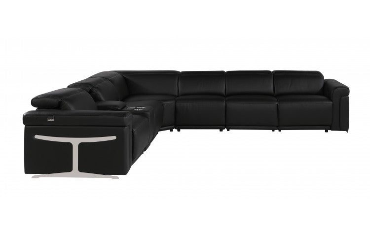 DivanItalia 1126 7-Piece 4-Power Reclining Italian Leather Sectional