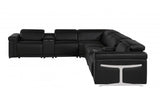 DivanItalia 1126 8-Piece 3-Power Reclining Italian Leather Sectional