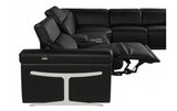 DivanItalia 1126 8-Piece  4-Power Reclining Italian Leather Sectional