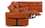 DivanItalia 1126 8-Piece 3-Power Reclining Italian Leather Sectional