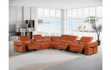 DivanItalia 1126 8-Piece 3-Power Reclining Italian Leather Sectional