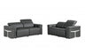 DivanItalia Top Grain Power Reclining Italian Leather Sofa + Love