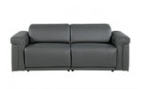 DivanItalia Top Grain Power Reclining Italian Leather Sofa + Love