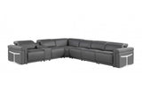 DivanItalia 1126 7-Piece 4-Power Reclining Italian Leather Sectional