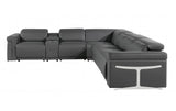 DivanItalia 1126 7-Piece 4-Power Reclining Italian Leather Sectional