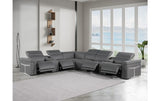 DivanItalia 1126 8-Piece  4-Power Reclining Italian Leather Sectional