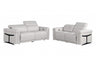 DivanItalia Top Grain Power Reclining Italian Leather Sofa + Love