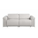 DivanItalia Top Grain Power Reclining Italian Leather Sofa + Love