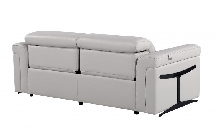 DivanItalia Top Grain Power Reclining Italian Leather Sofa + Love