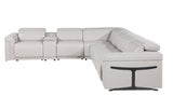 DivanItalia 1126 7-Piece 4-Power Reclining Italian Leather Sectional