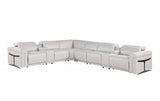 DivanItalia 1126 8-Piece 3-Power Reclining Italian Leather Sectional