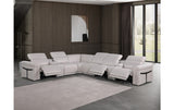 DivanItalia 1126 8-Piece 3-Power Reclining Italian Leather Sectional