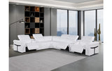 DivanItalia 1126 8-Piece 3-Power Reclining Italian Leather Sectional