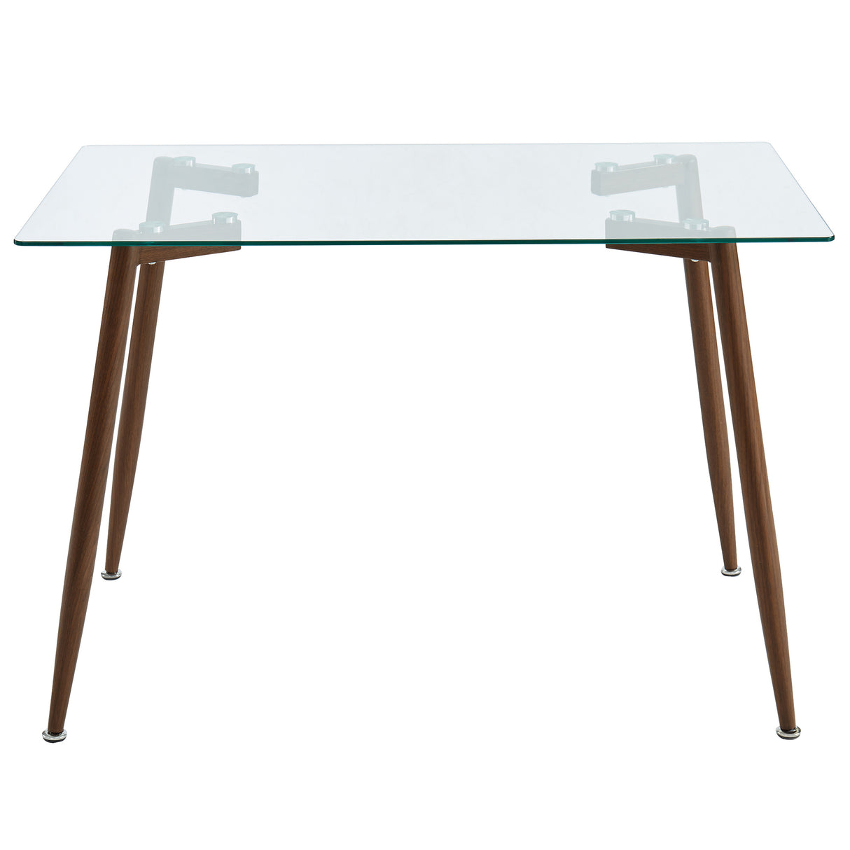 Abbot Glass Dining Table Walnut