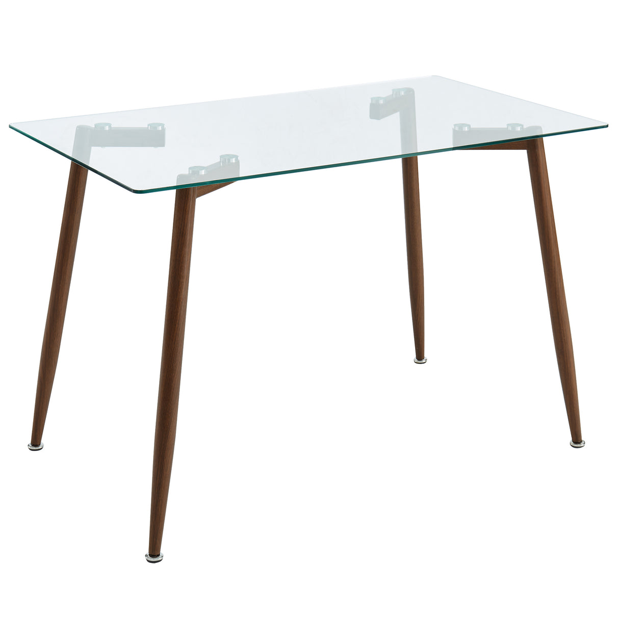 Abbot Glass Dining Table Walnut