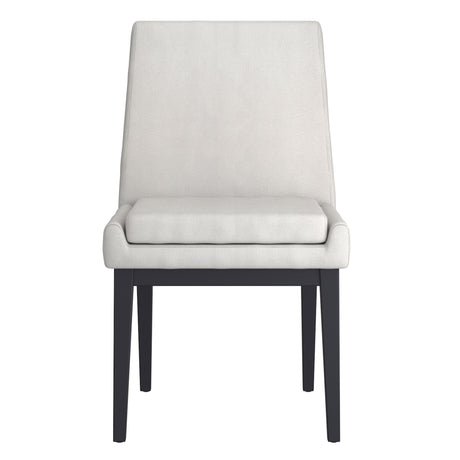 Cortez Side Chair Fabric Beige Black (Set of 2)