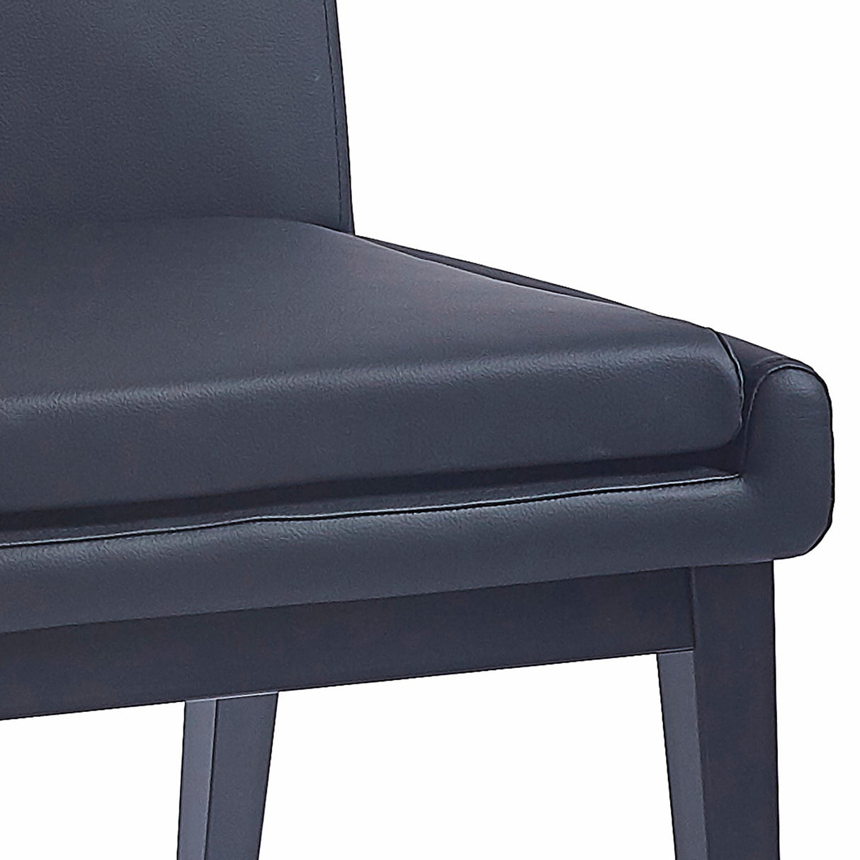 Cortez Side Chair Pu Black Black (Set of 2)