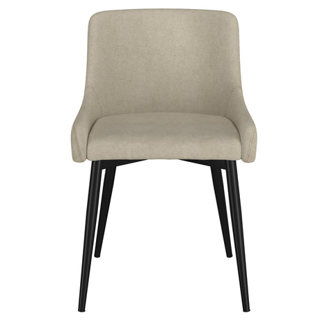 Bianca Side Chair Beige/Black Leg