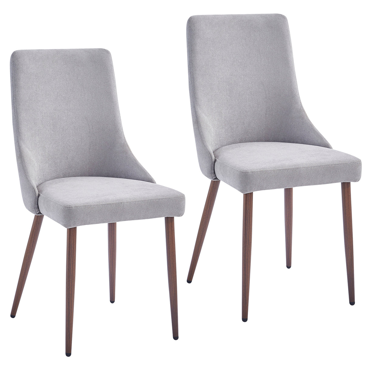 Cora Side Chair Fabric Grey (Set of 2)
