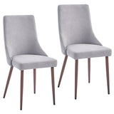 Cora Side Chair Fabric Grey (Set of 2)
