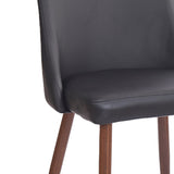 Cora Side Chair Pu Black (Set of 2)