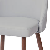 Cora Side Chair Pu Light Grey (Set of 2)