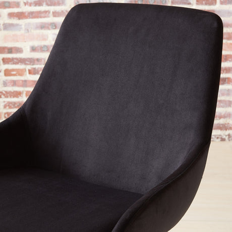 Cassidy Side Chair Velvet Black (Set of 2)