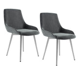 Cassidy Side Chair Velvet Grey (Set of 2)