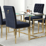 Azul Dining Chair Black/Gold Leg (set of 2)