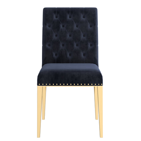 Azul Dining Chair Black/Gold Leg (set of 2)