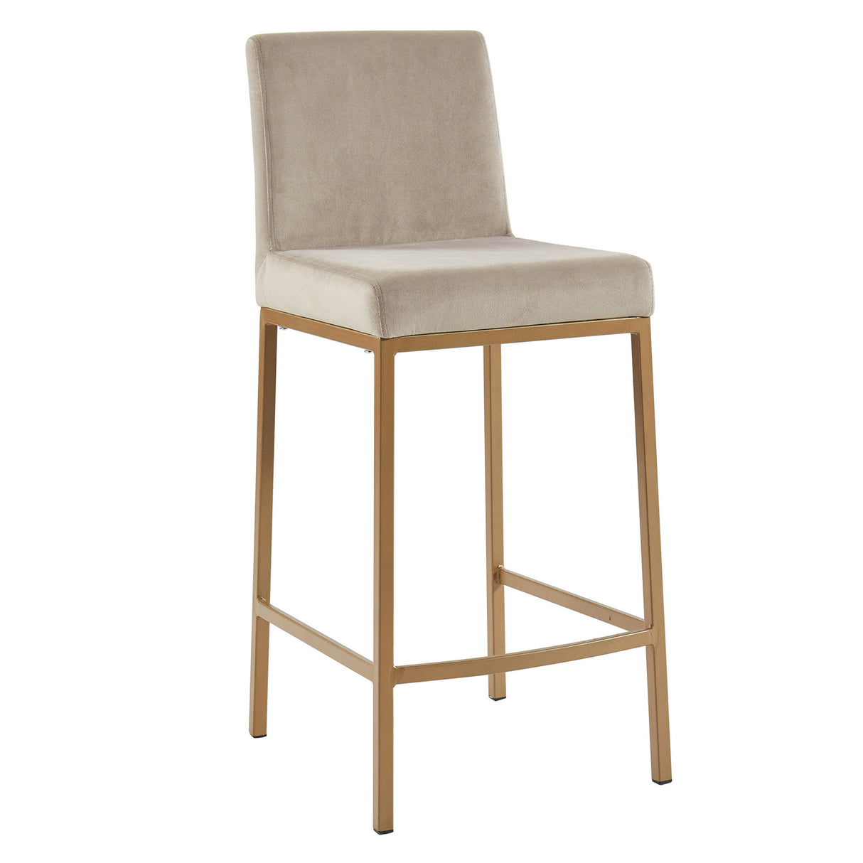 Diego 26" Counter Stool Beige Aged Gold (Set of 2)
