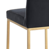 Diego 26" Counter Stool Black/Aged Gold (Set of 2)