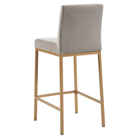 Diego 26" Counter Stool Grey/Aged Gold (Set of 2)
