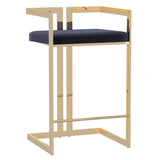 Cosmo 26'' Counter Stool Black/Gold Base