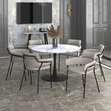 Zilo Large Black and Axel Gray 7Pc Dining Set